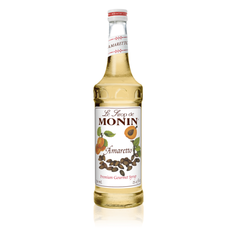 Syrup monin sabor Amaretto en botella de vidrio