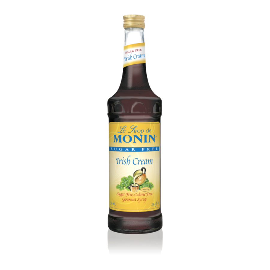 Syrup Monin sin azúcar sabor Irish Cream en botella de vidrio