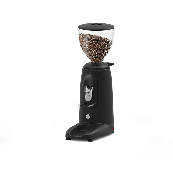 Molino Compak K3 OD Advanced negro con granos de café