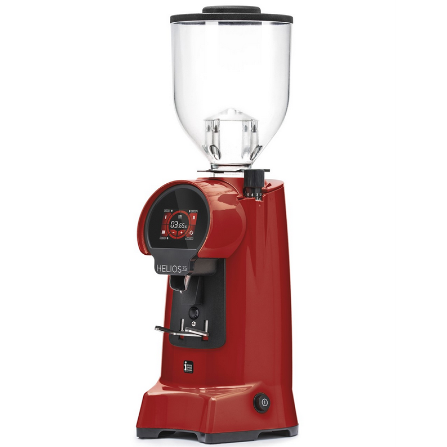 Molino para café espresso profesional marca Eureka modelo Helios de 75mm color rojo