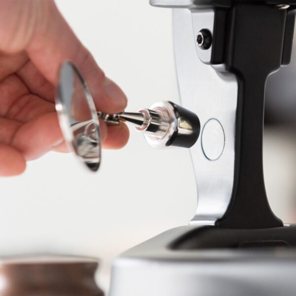 Imagen de espejo para shot de espresso flair en Pro 58 con moneda magnética